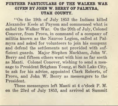 Further Particulars of the Walker War