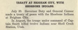 [July 30, 1863] Treaty at Brigham City, with Shoshone Indians