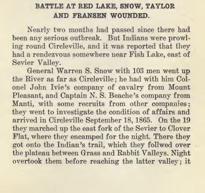 Battle at Red Lake, Snow, Taylor and Fransen Wounded
