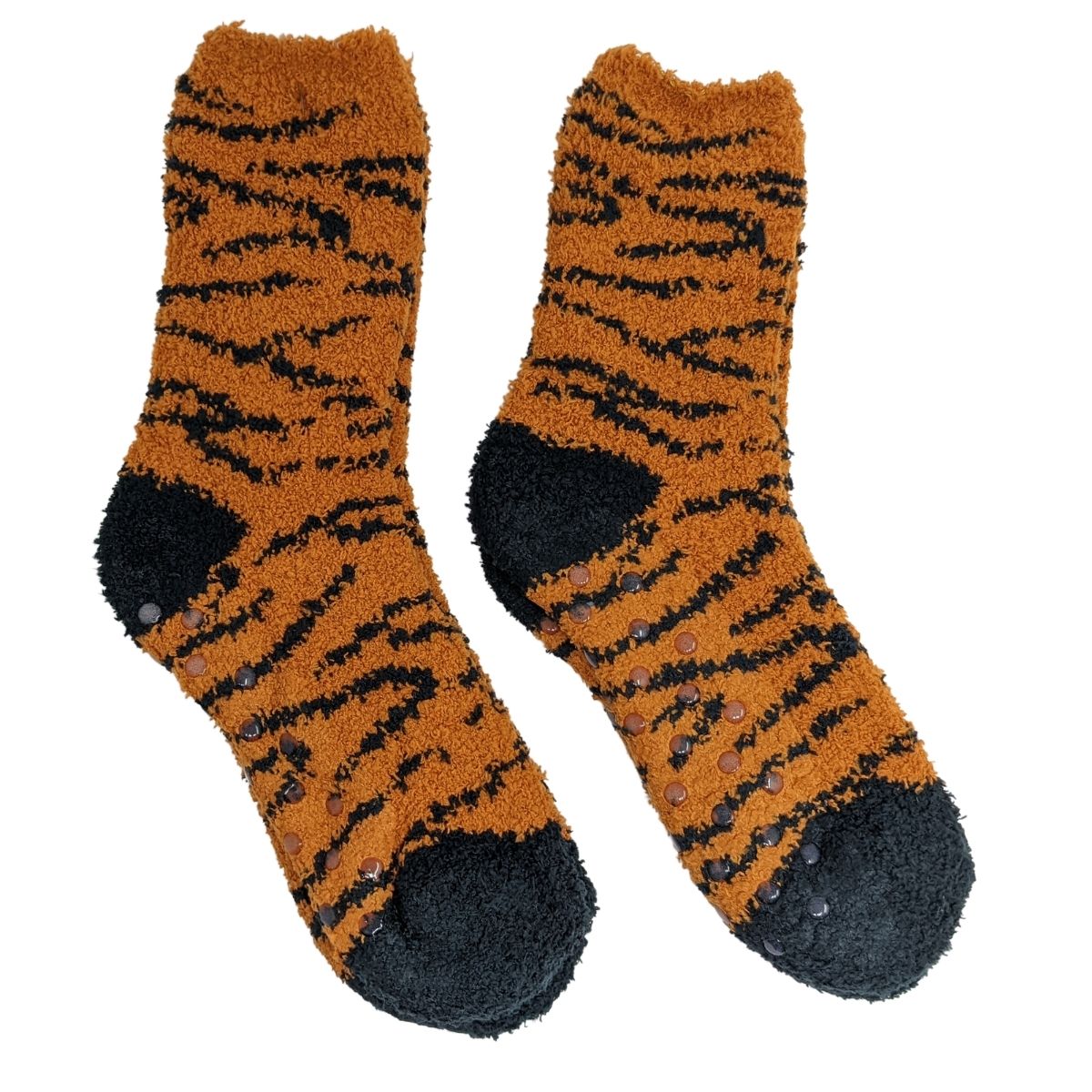 Womens Fuzzy Socks Tiger Print
