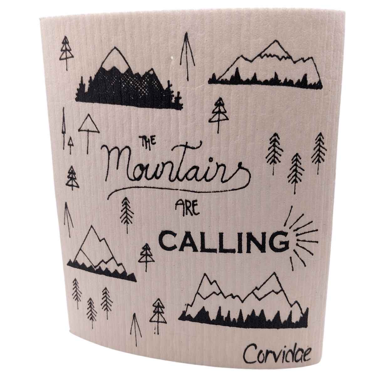 Mountains are Calling Compostable Dishcloth