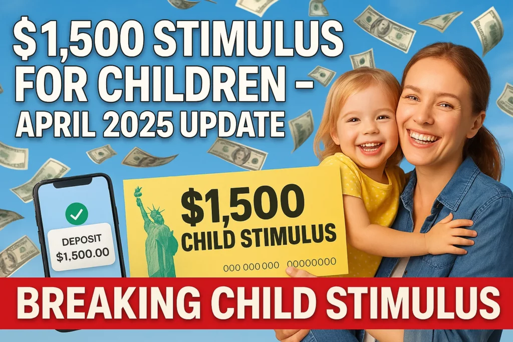 $1,500 Stimulus for Children in April 2025 – How Can You Check Eligibility Requirements & Payment Dates?