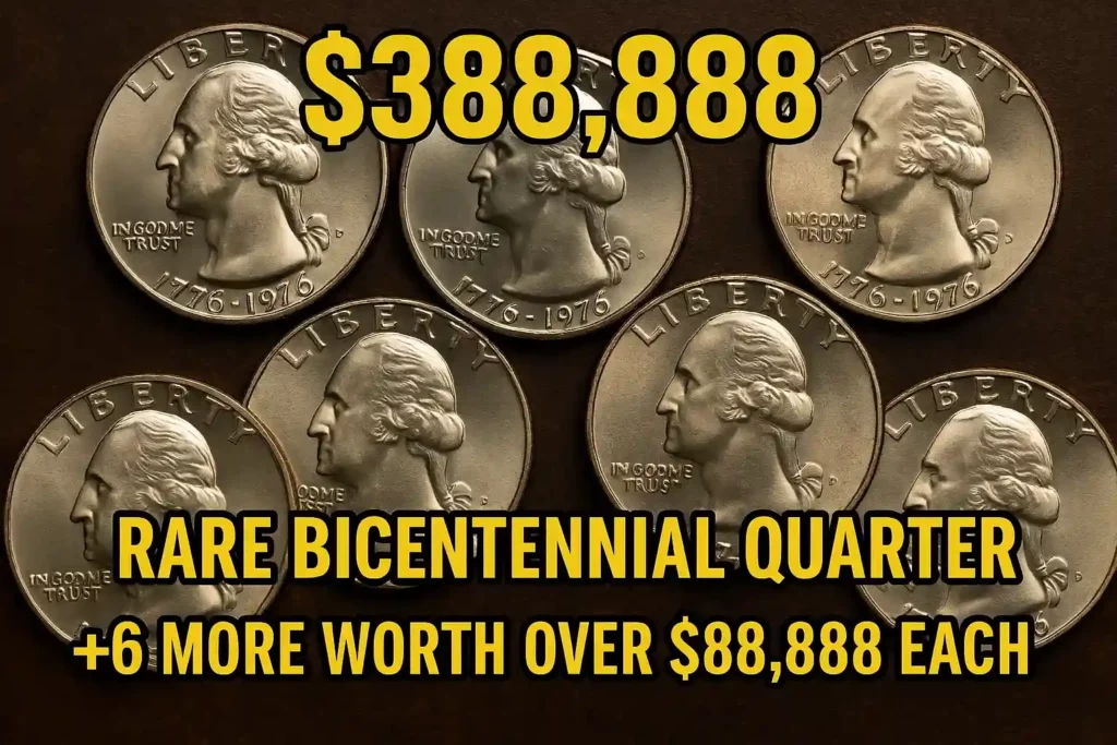 $388,888 USD Worth Rare Bicentennial Quarter, Along With 6 More Worth Over $88,888 Each