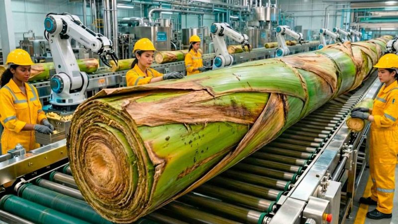 Banana Trunks Left After Harvest Are Now Being Turned Into Fabric